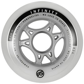 Powerslide Infinity Ii Wheels, Pack of 4, white, 84mm