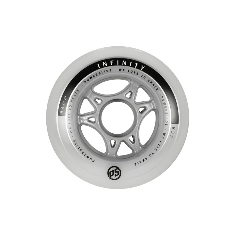 Powerslide Infinity Ii Wheels, Pack of 4, white, 84mm