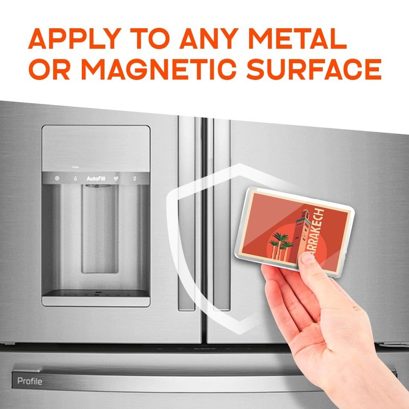 Classic Rectangle Magnet with Stand - Marrakech Old Tower Palm