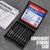 WORKPRO 10pcs Slotted Phillips Screwdriver Bit Set, CNC Machined S2