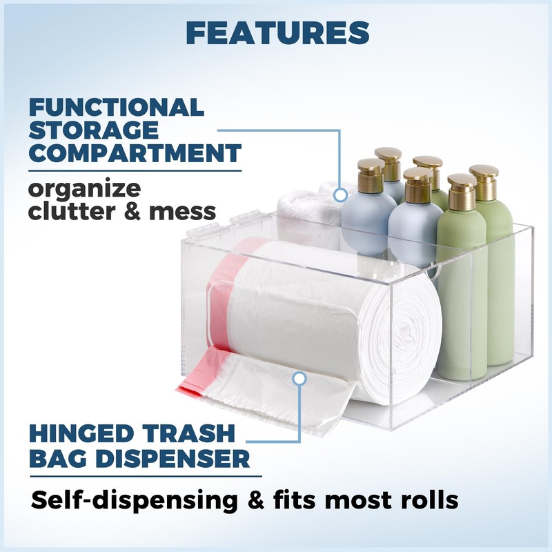 Storage Standard Trash Bag Kitchen and Bathroom Organizer - Large