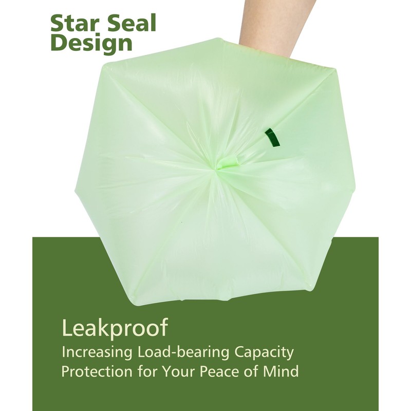 6-8 Gallon Kitchen Trash Bags With Handle Tie 60 Packs