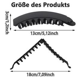 WhaleO 6er Set banana clip haarklammer banana clip dickes haar banana hair clip bananenspange haare bananen haarspangen damen haarklammer flach bananen haarspange für Frauen Und Mädchen