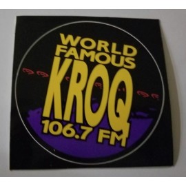 KROQ 106.7 World Famous new sticker very rare collectible 90s