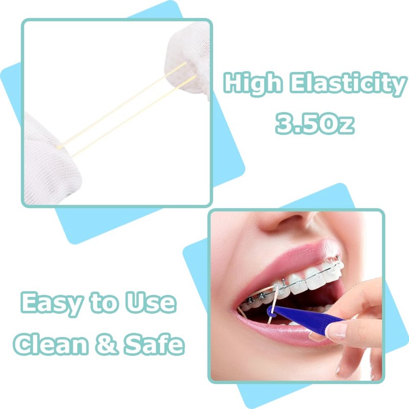 2 Pack Orthodontic Elastic Bands Rabbit 3/16" Braces Rubber Bands