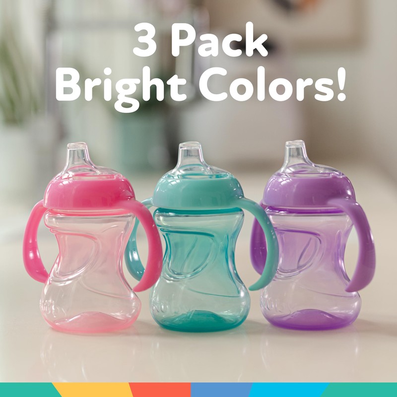 Nuby Mini Grip N' Sip No-Spill Baby Sippy Cups with