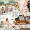 Maxdot 200 Pcs Sage Green Plaid Tulip Cupcake Liners for