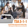 TSA Toiletry Bag -2 Pack Clear Makeup Bag Quart Size,