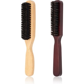 2Pcs Bristle Hair Brush Slick Back Hair Brush Boar Bristle Hair Brush, Bristle Hair Brush Slick Back Hair Brush Boar Bristle Hair Brush,Boar Bristle Teasing Hair Brush Boar Bristle Training Hair Brush