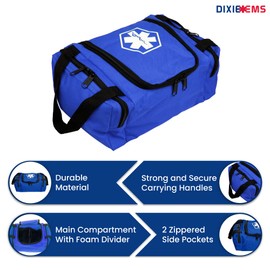 Dixie EMS Dixigear Empty First Responder II Bag 10.5" x 5" x 8" - Blue