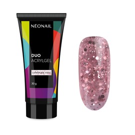 NEONAIL DUO Acrylic Gel Celebrate Rose - Polygel - Nails - Gel Nails - Acrylic Gel for Nails - Acrylic Nails - Acrylic Gel - Nail Extension - Acrylic Gel - Poly Gel - 30 g