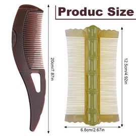 OYZOQ 3 Pack Dandruff Comb, Lice Comb, Hollow Tooth Head, Energy Massage, Hair Comb with Handle, Hair Comb for Dandruff, Better Hair Quality, Scalp Comb for Women and Men, Removal of Dandruff and Dirt