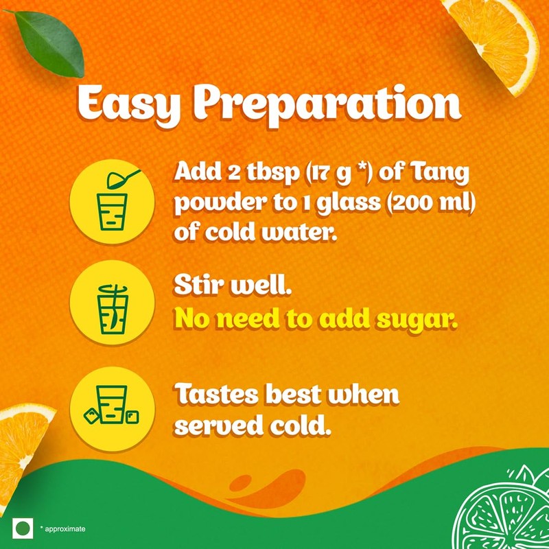 Tang Orange Instant Drink Mix 500G Pouch
