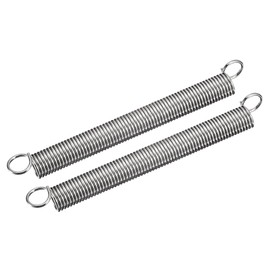 sourcing map 2Pcs Extended Spring 9/16 inch x 6 inch, 0.07 inch Spring Steel Dual Hook Tension Springs for Machinery Construction Industrial