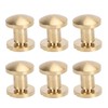 50 Set Brass Rivets Kit DIY 8mm Slot Screw Decorative