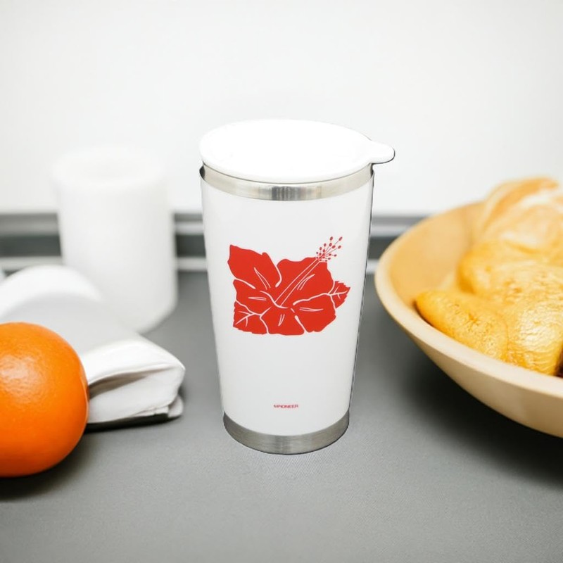 HANAHANA Stainless Steel Tumbler, Bottle, White, Hibiscus, Goods, Slots, Character,