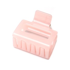 QinGoo Small Pink Square Hair Clip Beautiful Women's Hair Clip Headpiece Elegant Hair Accessory 1 Piece (5.2 cm x 4.8 cm, Pink)