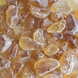 WeJe Glass Gems Sea Glass Chunks for Home Decor Art Craft Vase Filler Aquarium Gravel (2.5 LB Light Frost Amber)