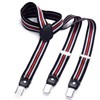 DonDon Men's Fashion Braces Suspenders 2,5 cm 1,0" Wide with