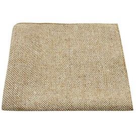 King & Priory Highland Weave Stonewashed Light Brown Pocket Square, Handkerchief