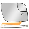 Hoypeyfiy BB5Z17K707A Heated Rear View Mirror Glass with Holder, Replacement
