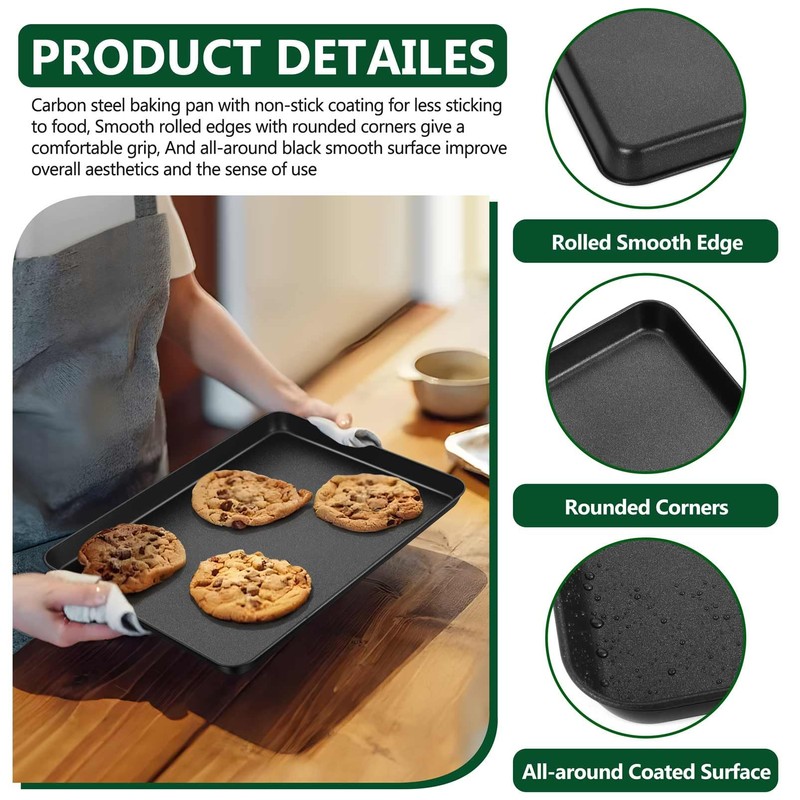 P&P CHEF 12.4 Inch Toaster Oven Tray, Nonstick Toaster Oven
