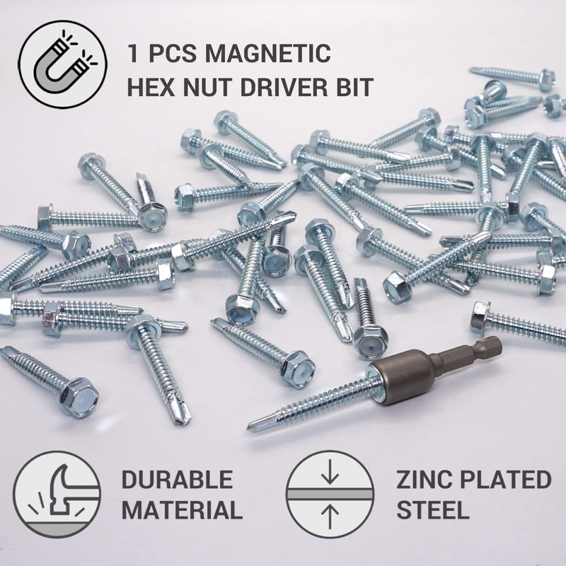 SKIR'CO (Pack of 70) DIN 7504K Galvanised Steel 6.3 x