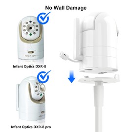 Peozenithus Flexible Clip Mount Compatible with Infant Optics DXR-8 and DXR-8 PRO Video Baby Monitor for Crib Nursery, Baby Camera Holder Stand with15.7 inches Gooseneck Arm, No Drill, Easy to Move