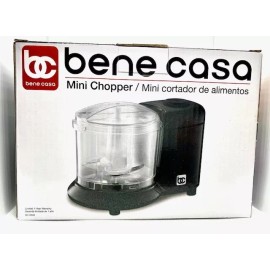 CASA Bene Casa Mini Chopper/Mini Cortador de Alimento (Black)