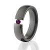 Ruby Ring Black Zirconium Tension Set Jewelry Stunning Ruby Band