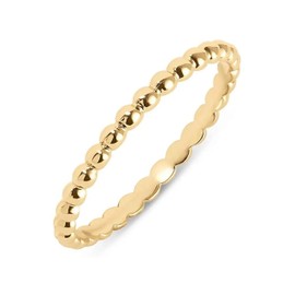 Gold Plated Rings for Women Gold Rings that Don't Tarnish Minimalism Statement Rings Non Tarnish Trendy Gold Beaded Ring for Teen Girls Birthday Gifts