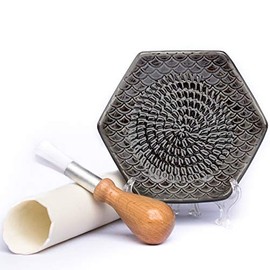 The Grate Plate Ceramic Grater (Includes peeler and brush) - Charcoal