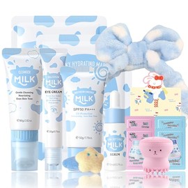 MrCuvaryas Set De Cuidado Facial 14 En 1 Para Mujeres Y Adolescentes, Kit Facial Con Limpiador, Sérum, Crema, Protector Solar, Contorno De Ojos,...   