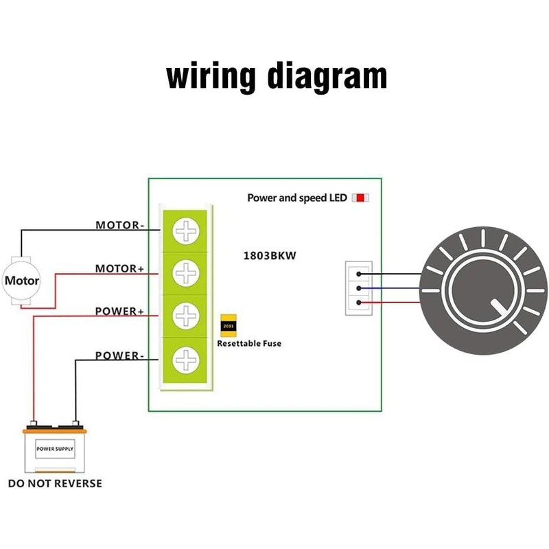 DC 12V Motor Speed Controller Adjustable Volt Low Voltage DC