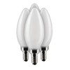 Satco 21825-4B11/LED/930/FR/120V/E12/4PK (S21825) Blunt Tip LED Light Bulb