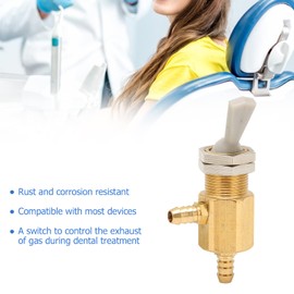 Interruptor Desplegable Dental, Válvula de Interruptor Desplegable Dental de Metal Profesional para Botella de Agua de Unidad de Sillón Dental, Accesorio de Unidad Dental(5MM)