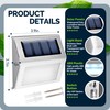 GIGALUMI 12 Pack Solar Fence Lights Outdoor, Waterproof LED Step