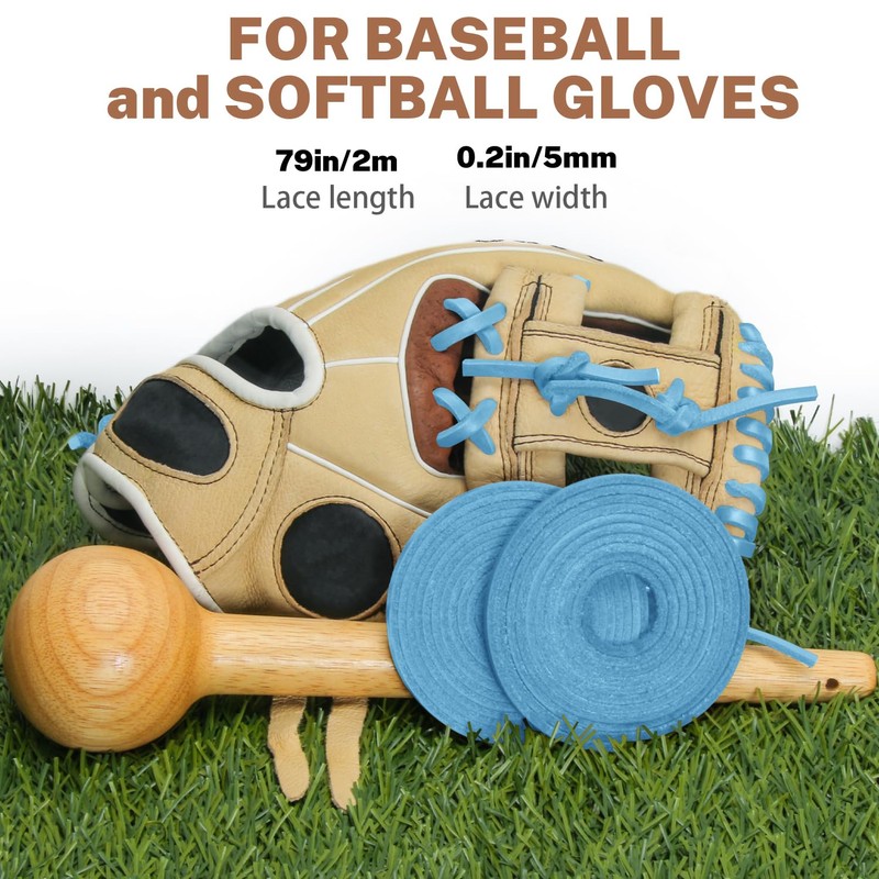 Aeesio Softball Baseball Glove Lace, Mitt Lace Repair Kit Includes