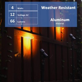 Malibu Low Voltage Spotlight 4W LED Telescopic Spot Light 12V Outdoor Oil Bronze Landscape Lighting 66 Lumen 2700K Warm White Metal Flood Light with Stake and Connector for Garden, Patio, Lawn