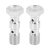 X AUTOHAUX 2 Pieces M10 x 1.0 Metric Thread Double