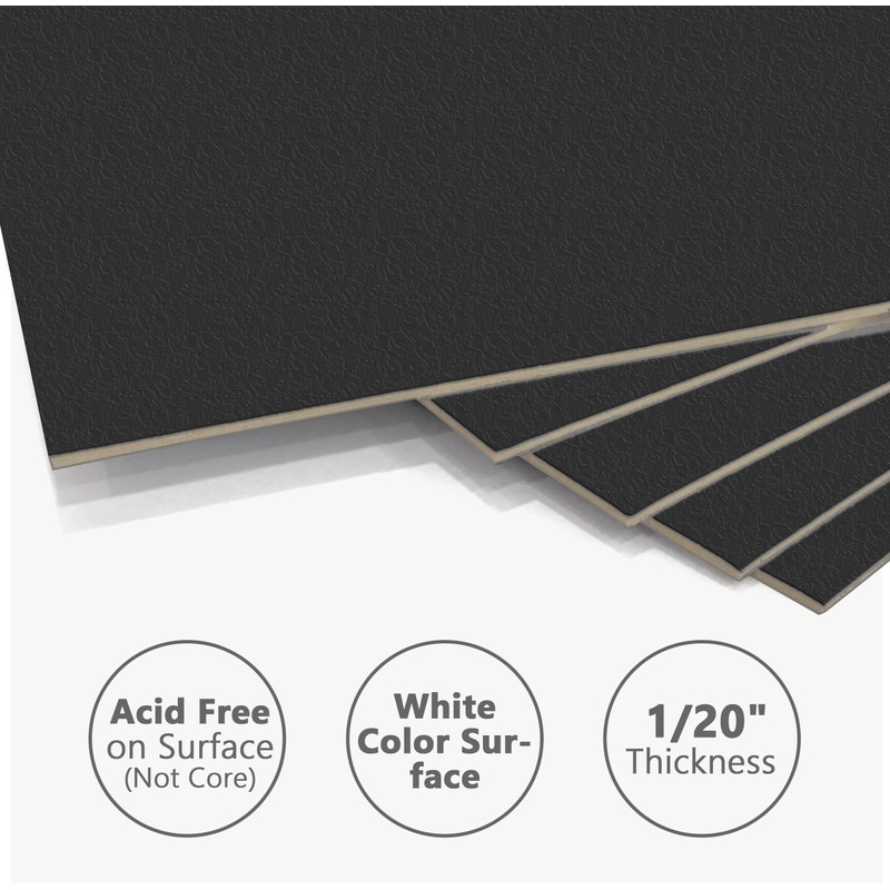 Somime 12 Pack Backing Boards Only - 8x10 Uncut Black
