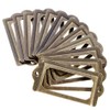 12Pcs Antique Brass Metal Label Pull Frame Handle File Name