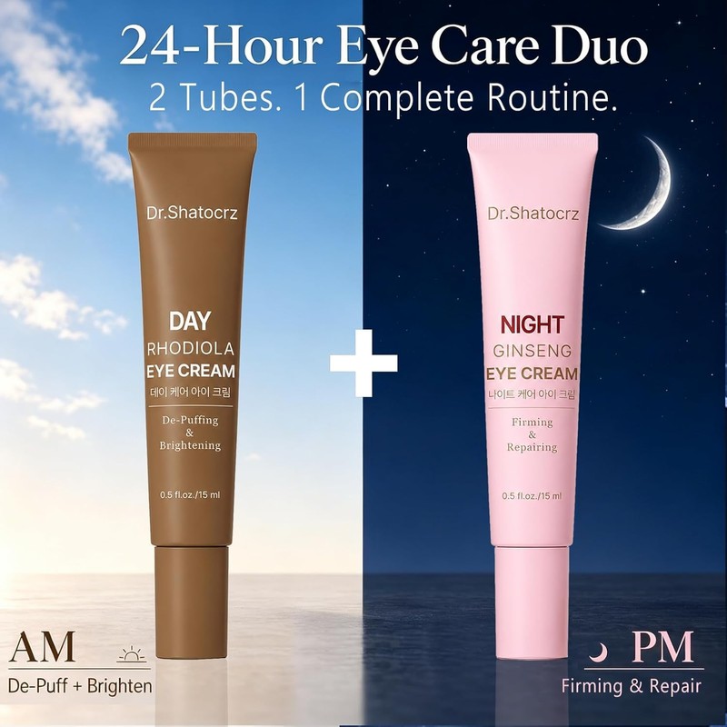 Dr. Shatocrz Day & Night Eye Cream for Eye Bags,Dark