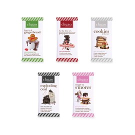 Chuao Chocolatier Holiday Sampler Assorted Mini Gourmet Chocolate Bars Chocolate Gift Box, 15-Piece (0.39 oz. each)