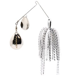 Duckett Fishing BD Spinnerbait Double Colorado Life-Like Action Fishing Lure, Silver Blue, 1/2 oz