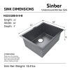 Sinber 23"Undermount Single Bowl Kitchen Sink with 304 Stainless Steel