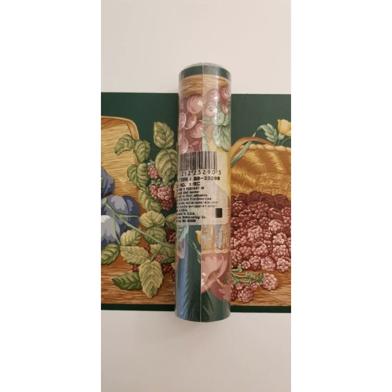 BREWSTER DECORATIVE FRUITS & BASKETS WALLPAPER BORDER by Brewster Wallcovering