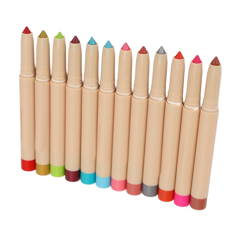 12pcs 0.03oz Eyeshadow Stick Set Women Waterproof Long Lasting Makeup