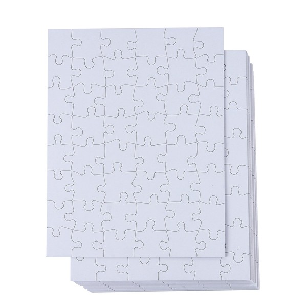 36 Pack of Blank Jigsaw Puzzle DIY (8.5 x 11 inches, 48 Pieces Each, Not for Sublimation)