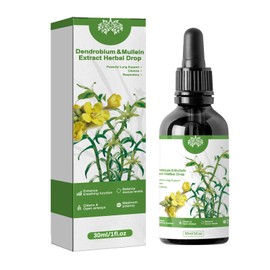 KOAHDE Leistungsstarke Lungenreinigung, Tropfen von Königskerze, Kräuter-Lungenessenz, pflanzliche Lungengesundheit, Reinigung und Atemschutz, leistungsstarke Reinigung der Lunge